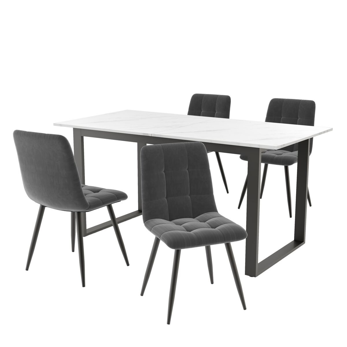 Conjunto de mesas y sillas de comedor 180x80