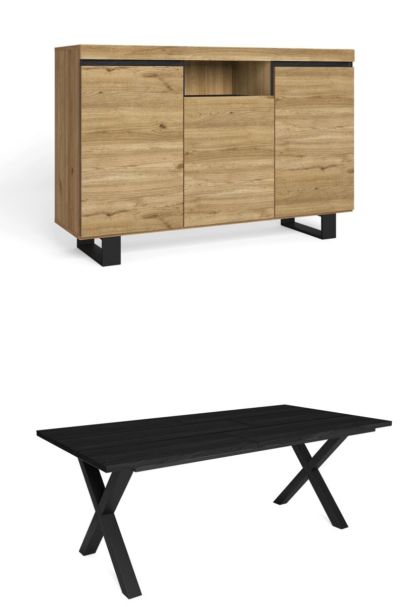 Conjunto muebles salon, Mesa patas U 10 comensales