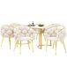 Conjunto de mesas y sillas de comedor Conjunto de mesas y sillas de comedor Blanco/ Beige
