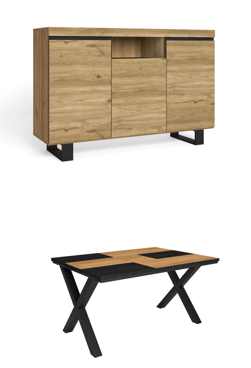 Conjunto muebles salon, Mesa patas X 6 comensales