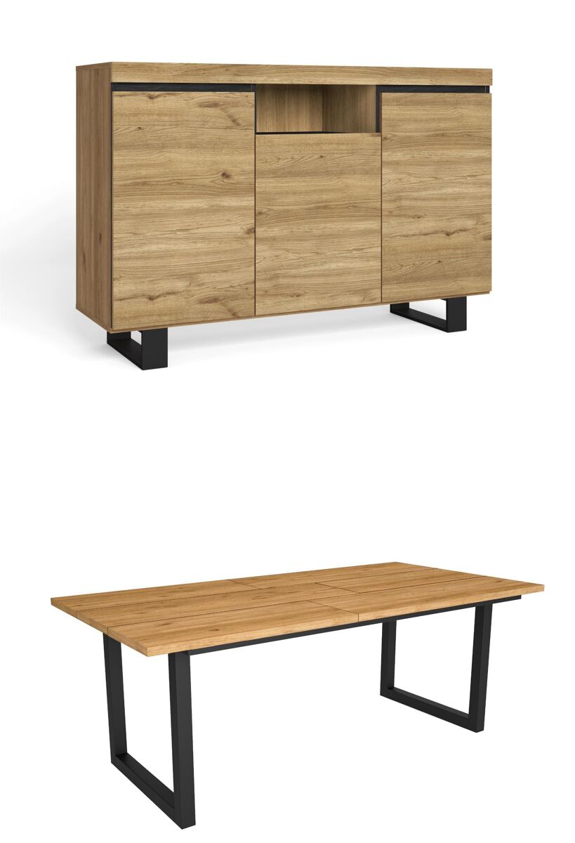 Conjunto muebles salón, Mesa patas U 10 comensales