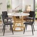 Conjunto de mesas y sillas de comedor 100x100 Conjunto de mesas y sillas de comedor 100x100 Blanco/ Gris