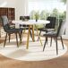 Conjunto de mesas y sillas de comedor 80x80 Conjunto de mesas y sillas de comedor 80x80 Blanco/ Gris