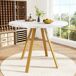 Conjunto de mesas y sillas de comedor 80x80 Conjunto de mesas y sillas de comedor 80x80 Blanco/ Gris