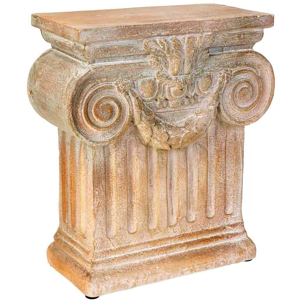 Columna decorativa de magnesio envejecido