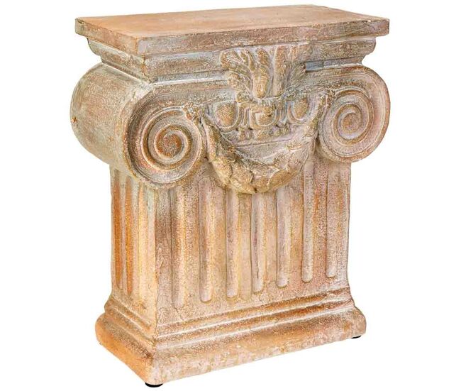 Columna decorativa de magnesio envejecido 41.5x20x47h cm