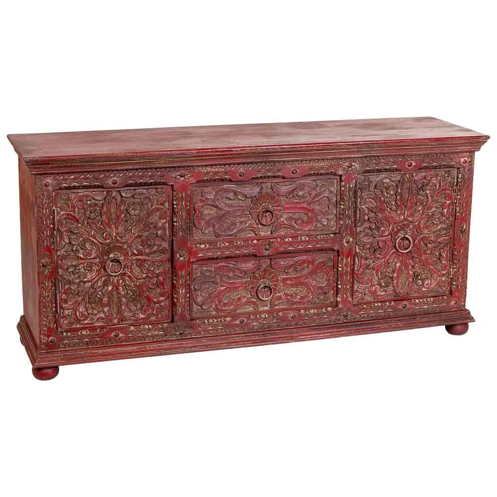 Aparador de madera artesanal 165 Rojo