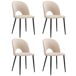 Conjunto de mesas y sillas de comedor 117x68 Conjunto de mesas y sillas de comedor 117x68 Blanco/ Beige