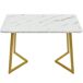 Conjunto de mesas y sillas de comedor 117x68 Conjunto de mesas y sillas de comedor 117x68 Blanco/ Beige