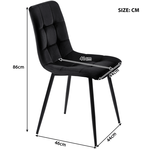 Conjunto de sala de jantar extensível 118-157x70 cm - 4 cadeiras, mesa com pernas em V - Preto, Natural