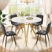 Conjunto de mesas y sillas de comedor 100x100 Conjunto de mesas y sillas de comedor 100x100 Blanco/ Gris