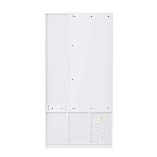 Móvel de entrada 90x40x180 cm - Multifuncional com arrumação, 2 gavetas, 2 armários, espelho - Branco