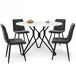 Conjunto de mesas y sillas de comedor Conjunto de mesas y sillas de comedor Negro/ Gris