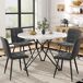 Conjunto de mesas y sillas de comedor Conjunto de mesas y sillas de comedor Negro/ Gris