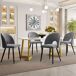 Conjunto de mesas y sillas de comedor 117x68 Conjunto de mesas y sillas de comedor 117x68 Blanco/ Gris