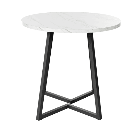 Conjunto de sala de jantar de 5 peças 80 cm - mesa redonda com pernas metálicas pretas - cadeiras de veludo cinzento