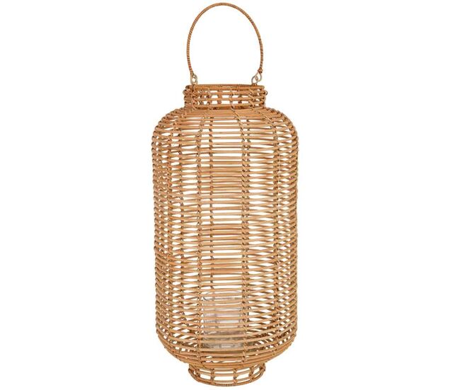Farol de ratán natural marrón d13/25xh50/64