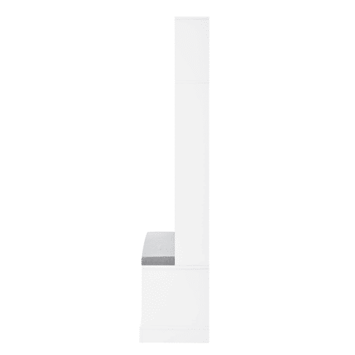 Cabideiro com banco para sapatos 120x40x191 cm - 6 ganchos triplos - Freestanding - Branco
