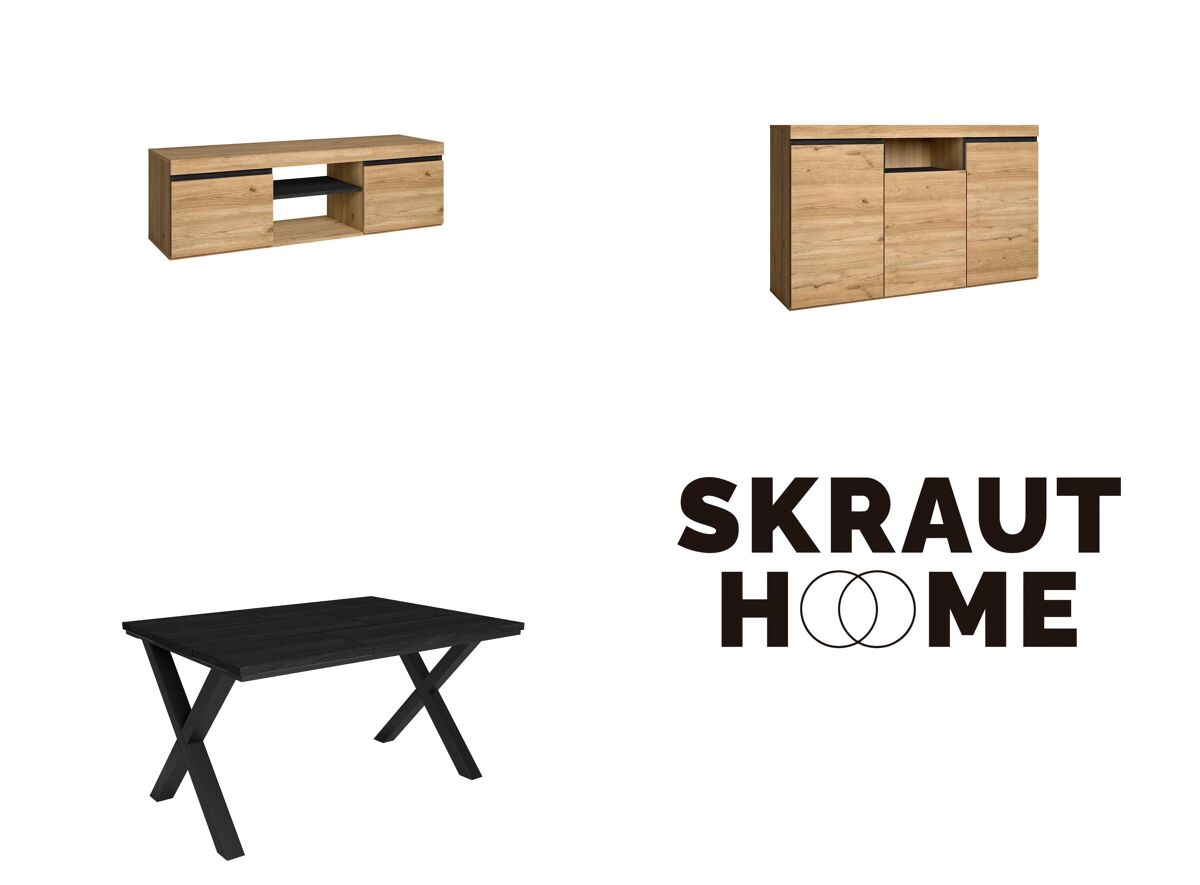Conjunto muebles salon, Mesa patas X 6 comensales