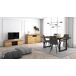 Conjunto muebles salon, Mesa patas U 8 comensales Conjunto muebles salon, Mesa patas U 8 comensales Negro/ Madera