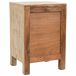 Mesita de noche de madera tallada artesanal 40 Mesita de noche de madera tallada artesanal 40 Beige