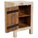 Mesita de noche de madera tallada artesanal 40 Mesita de noche de madera tallada artesanal 40 Beige