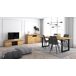 Conjunto muebles salón, Mesa patas U 10 comensales Conjunto muebles salón, Mesa patas U 10 comensales Negro/ Madera