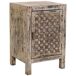 Mesita de noche de madera artesanal 45 Mesita de noche de madera artesanal 45 Beige