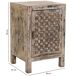 Mesita de noche de madera artesanal 45 Mesita de noche de madera artesanal 45 Beige