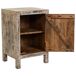 Mesita de noche de madera artesanal 45 Mesita de noche de madera artesanal 45 Beige