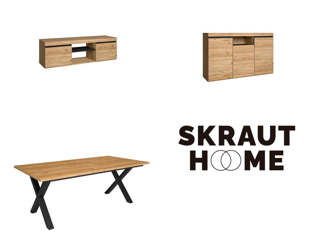 Conjunto muebles salón, Mesa patas U 10 comensales