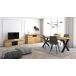 Conjunto muebles salón, Mesa patas U 10 comensales Conjunto muebles salón, Mesa patas U 10 comensales Negro/ Madera