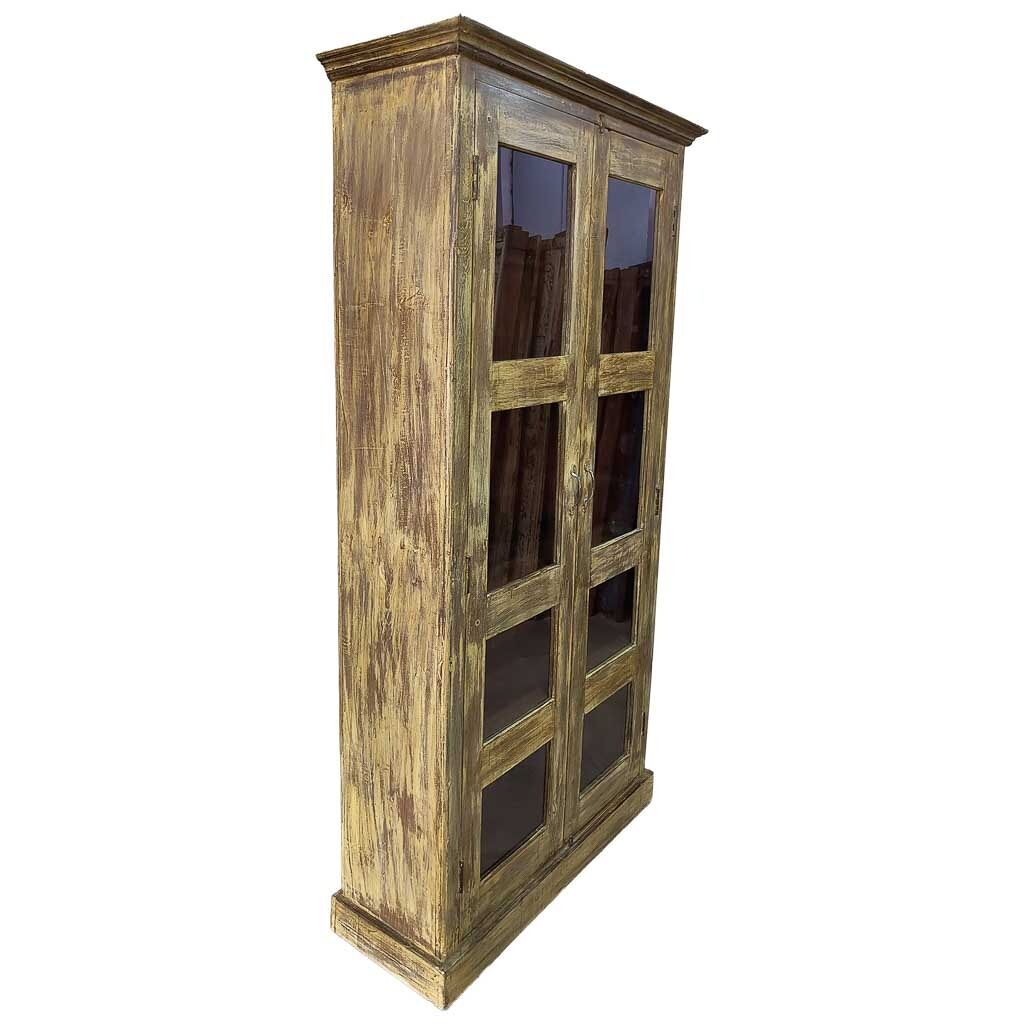 Vitrina de madera artesanal 100-110x40-45x170-180h cm