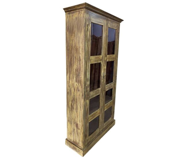 Vitrina de madera artesanal 100-110x40-45x170-180h cm