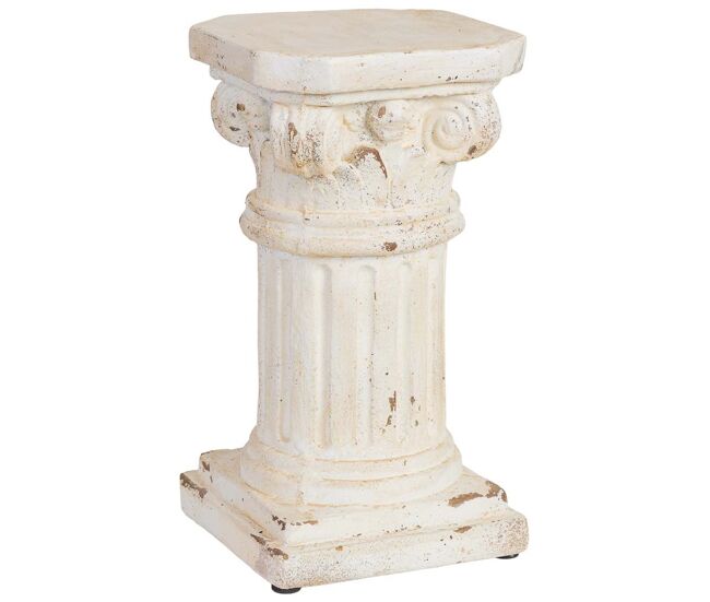 Columna decorativa de magnesio blanco 25x25x45h cm