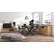 Conjunto muebles salón, Mesa patas U 10 comensales Conjunto muebles salón, Mesa patas U 10 comensales Negro/ Madera