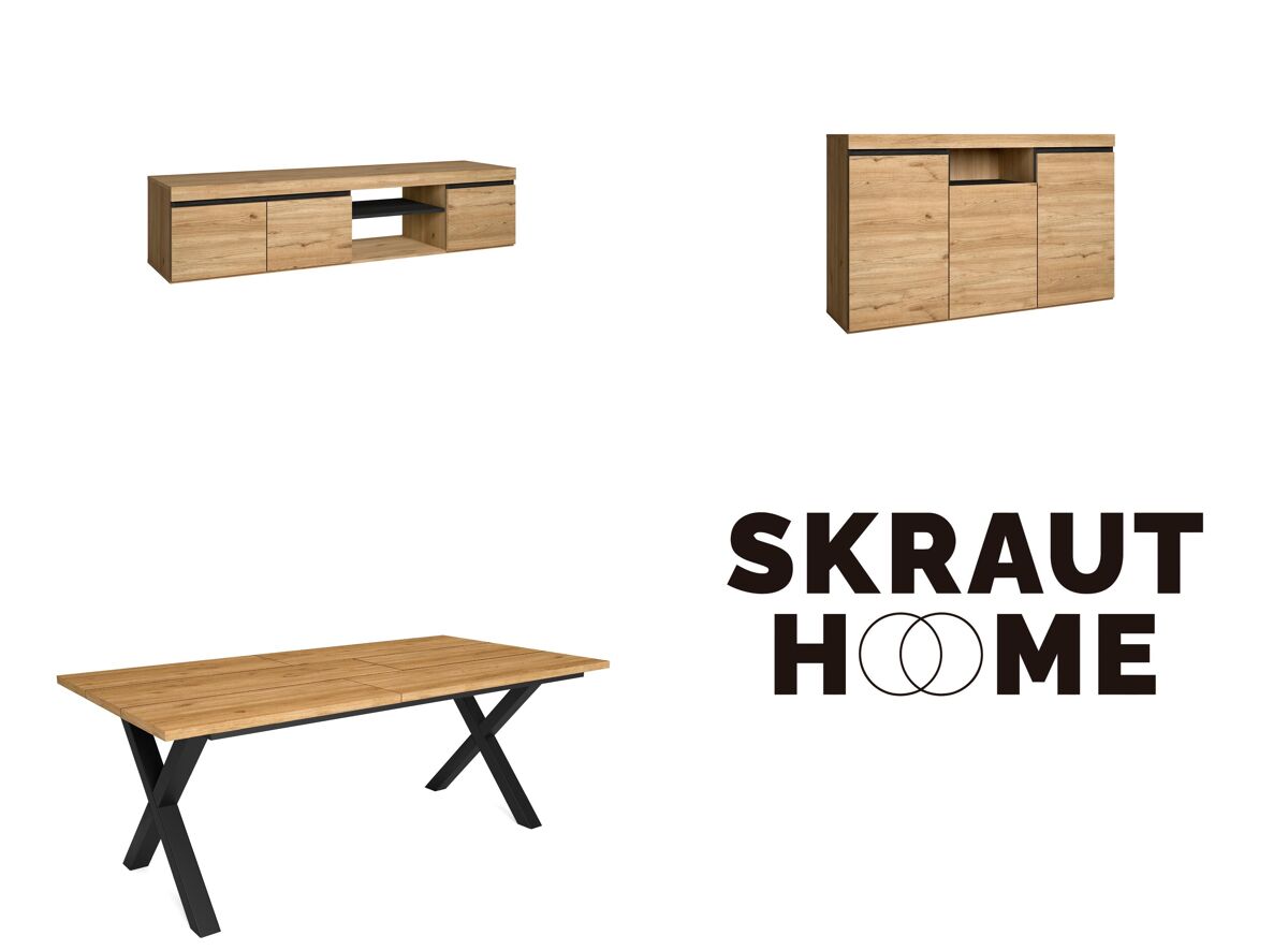 Conjunto muebles salón, Mesa patas U 10 comensales