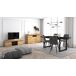 Conjunto muebles salon, Mesa patas U 8 comensales Conjunto muebles salon, Mesa patas U 8 comensales Negro/ Madera