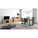 Conjunto muebles salon, Mesa patas U 6 Comensales Conjunto muebles salon, Mesa patas U 6 Comensales Negro/ Madera