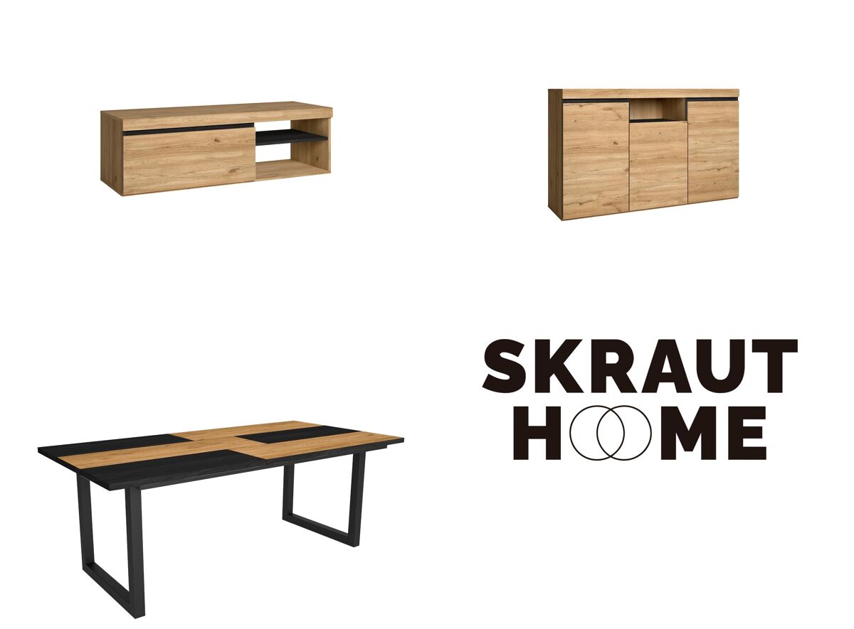 Conjunto muebles salón, Mesa patas U 10 comensales