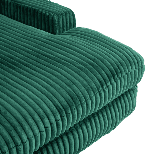 Sofá-cama individual - chão, estilo nuvem, com 3 almofadas - verde esmeralda