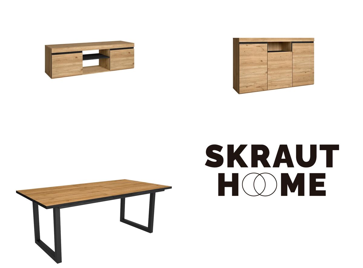 Conjunto muebles salón, Mesa patas U 10 comensales