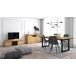 Conjunto muebles salón, Mesa patas U 10 comensales Conjunto muebles salón, Mesa patas U 10 comensales Negro/ Madera