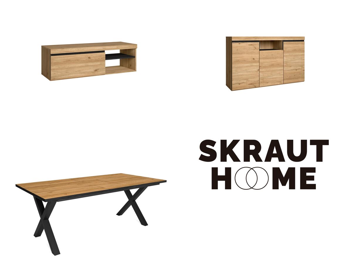 Conjunto muebles salón, Mesa patas U 10 comensales
