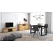 Conjunto muebles salón, Mesa patas U 6 comensales Conjunto muebles salón, Mesa patas U 6 comensales Negro/ Madera