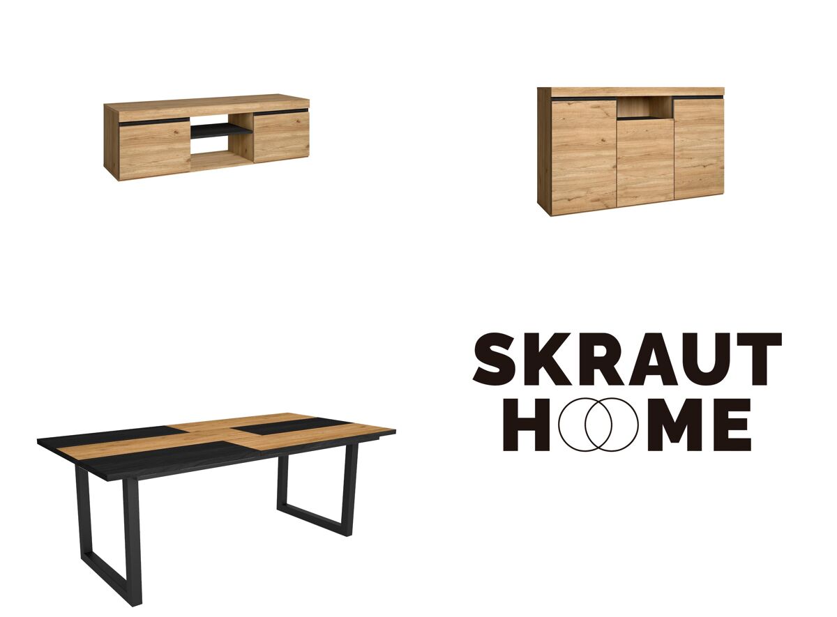 Conjunto muebles salón, Mesa patas U 10 comensales