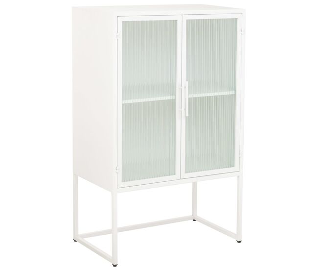 Vitirina de metal blanco con 2 puertas 65x38,5x105,5h cm
