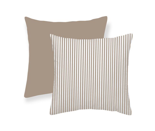 Pack 2 fundas de cojín deco wide line piedra
