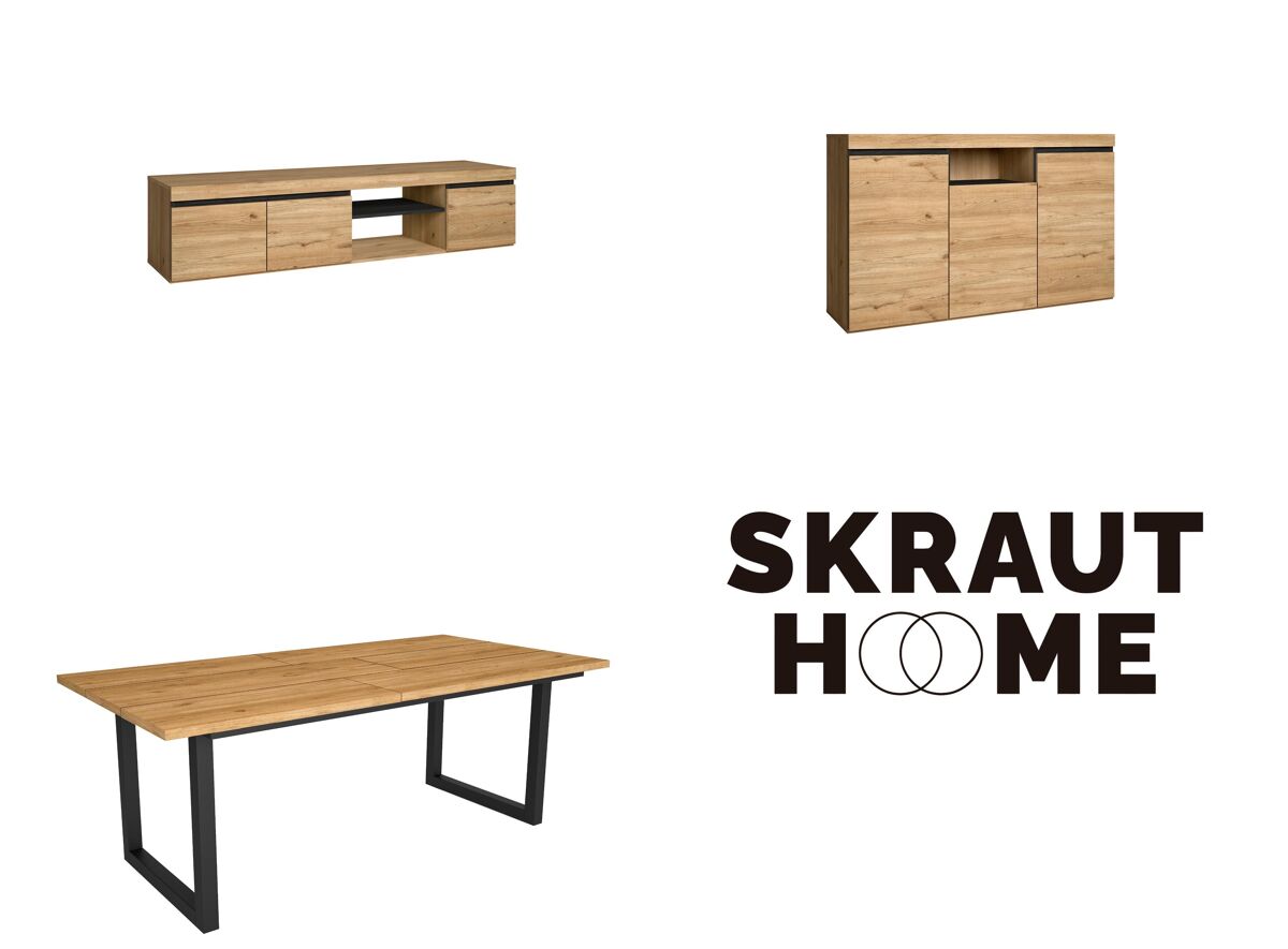 Conjunto muebles salón, Mesa patas U 10 comensales