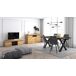 Conjunto muebles salon, Mesa patas U 8 comensales Conjunto muebles salon, Mesa patas U 8 comensales Negro/ Madera